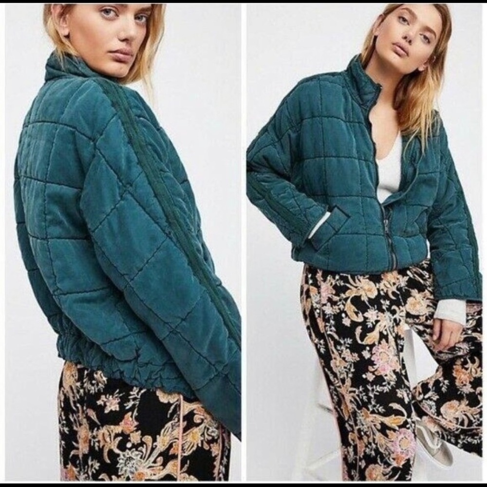 Free People Quilted Dolman Jacket